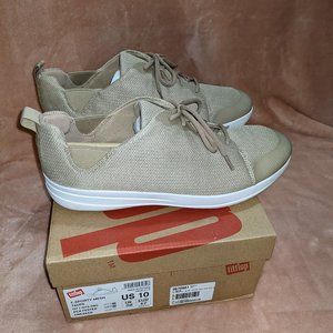 FitFlop F-Sporty tan fabric sneakers size 10